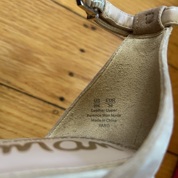 sam edelman | yaro block heel sandal - oatmeal suede - Picture 5 of 9